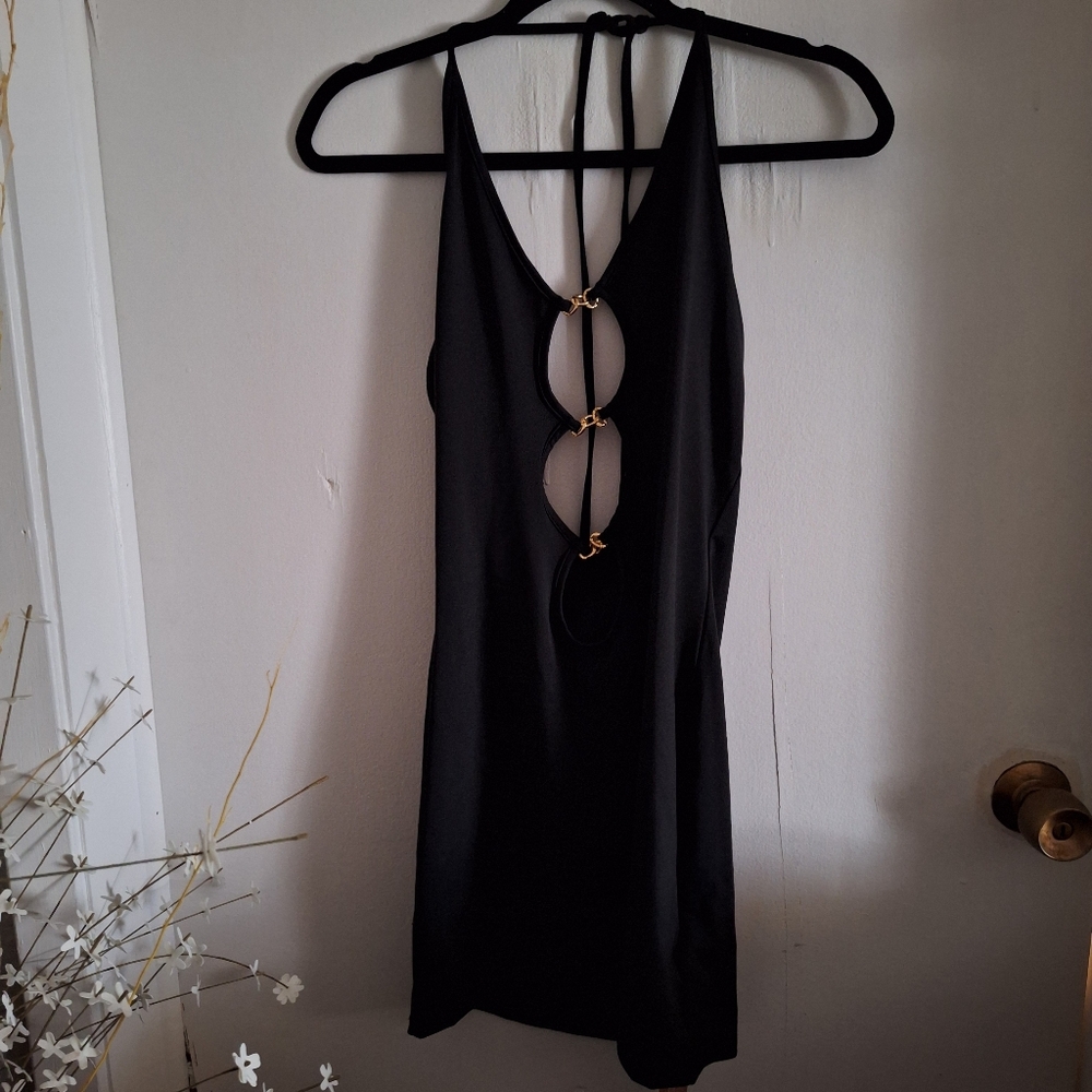 SOLD Black Halter Dress
